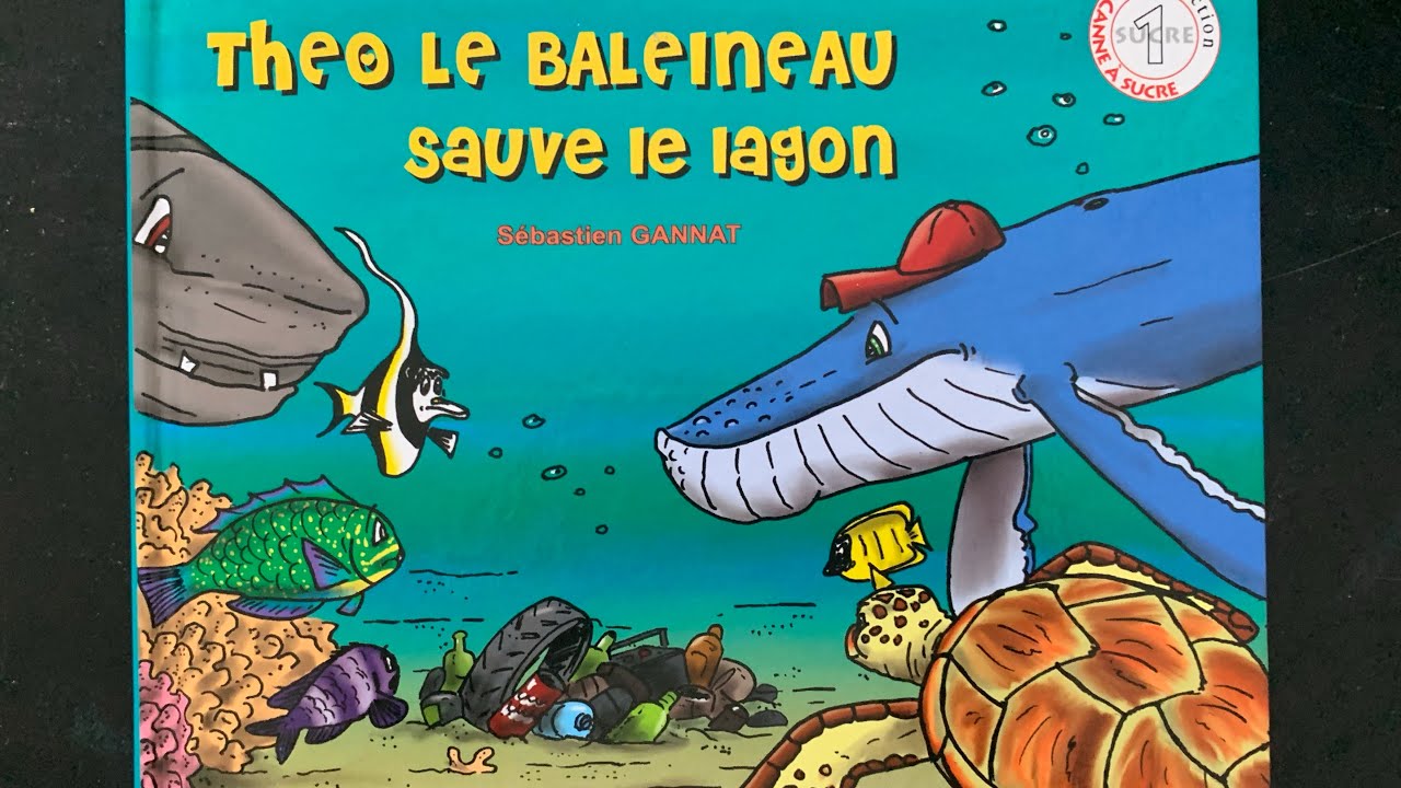 ⭐️Theo, le balaineau sauve le lagon, une histoire écologique sur les fonds marins.￼