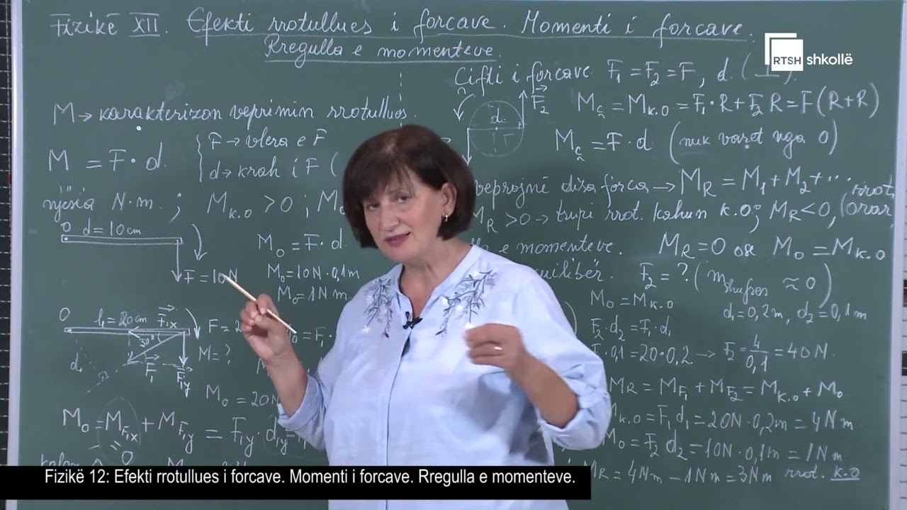 Efekti rrotullues i forcave. Momenti i forcave. Rregulla e momenteve| Fizikë 12