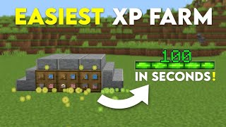 NEW EASIEST XP FARM in Minecraft Bedrock 1.21/26.1+! (No Trident)