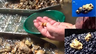 картинка: Мою Золото минишлюзом в самородковом ручье!