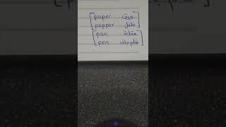 فرق صغير و المعنى يتغير(paper-pepper)(pan-pen)