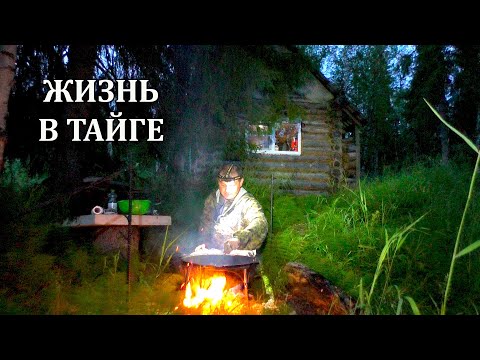 ТАЁЖНАЯ ИЗБА СЕВЕРЯН - НОЧНОЙ ПОХОД В ЛЕСНУЮ ГЛУШЬ \\ ЕДА С ДЫМКОМ НА КОСТРЕ
