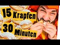 15 Krapfen/Berliner in 30 Minuten! | Challenge || Das schaffst du nie!