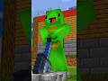 JJ vs Mikey vs JJ Sister With Tall Hammer - Minecraft Animation #shorts #maizen #minecraft