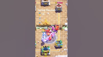 defend this push with the least amount of elixir #clashroyale #clashroyaleshorts  #gaming