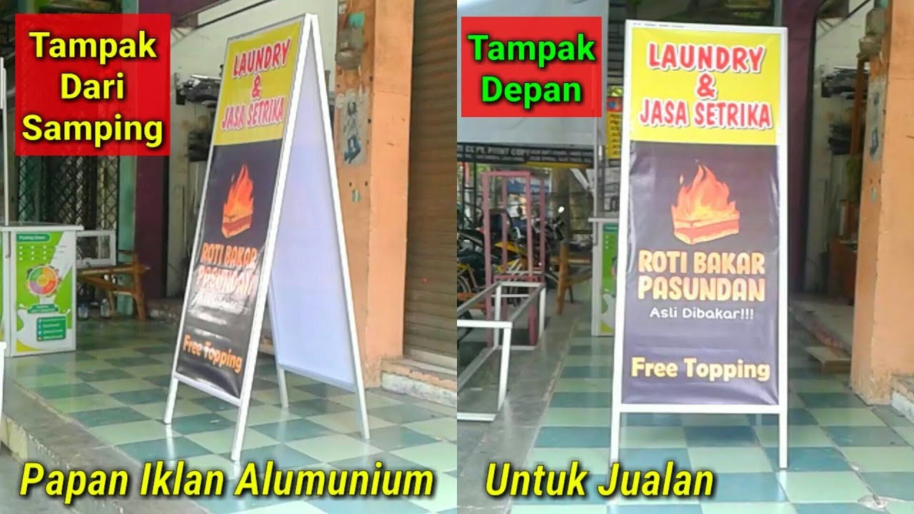 KEREN Papan Iklan  Alumunium Papan Promosi Jualan  