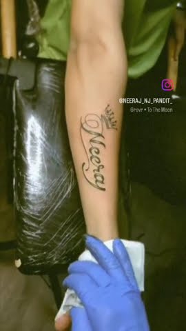 Neeraj:7032228153 Tattoo done by @neeraj_tattoo_artist #bommastattoos #name  #tattoo | Instagram