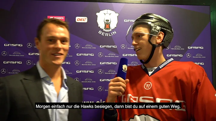 Jonathan Toews im Gesprch mit Sebastian Streu