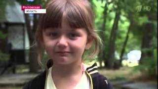 Little Russian girl refugee left engulfed in civil war Novorossia beloved dog