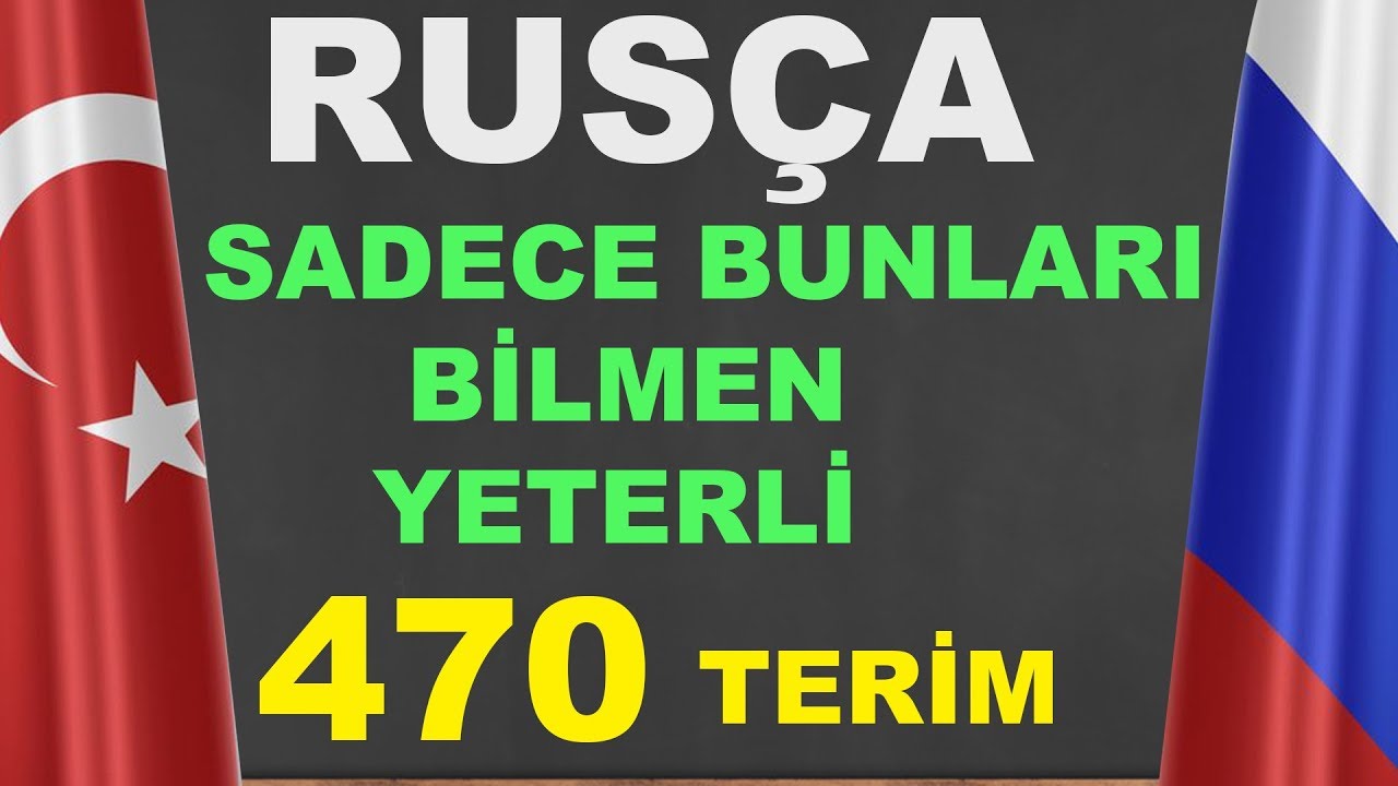 RUSCA SADECE BUNLARI BİLSEN YETER (Rusça Kelimeler Cümleler Öğreniyorum
