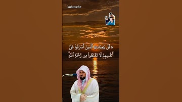 الآية(53) من سورة الزمر  ، بصوت القارئ الشيخ ماهر المعيقلي.