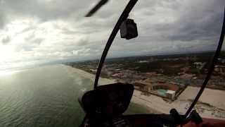 Panhandle helicopter tours flight down the beach at panama city
florida
