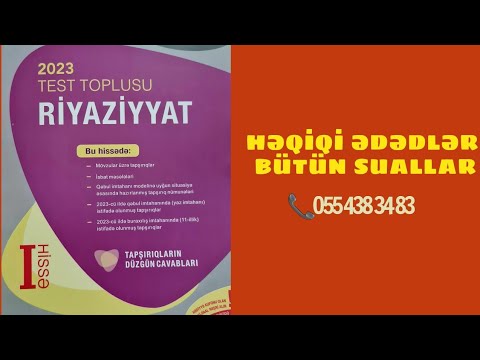 Həqiqi ədədlər bütün suallar yeni test toplusu