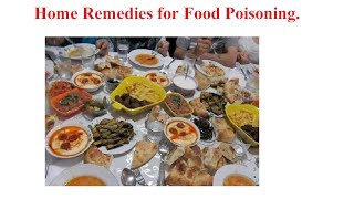 Home Remedies for Food Poisoning