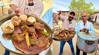 खटिक काका का स्पेशल (खस्सी बकरे) का Rajasthani Meat Bati चूर के खाओ मज़े उड़ाओ | | jaipur food tour