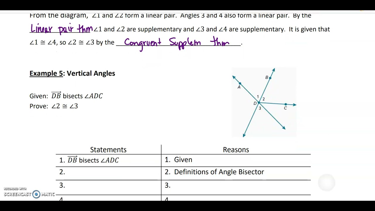 3 6 Day 1 Proving Angle Relationships YouTube 3 6 Day 1 Proving Angle Relationships YouTube