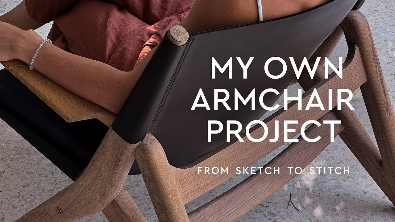 Проектирование и изготовление собственного кожаного и деревянного кресла | Озвученный процесс сборки