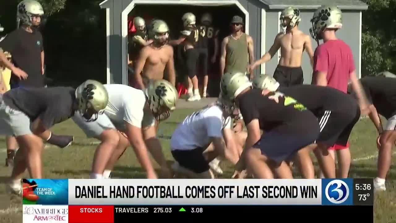 The Daniel Hand Tigers are the High School Football  Team of the Week