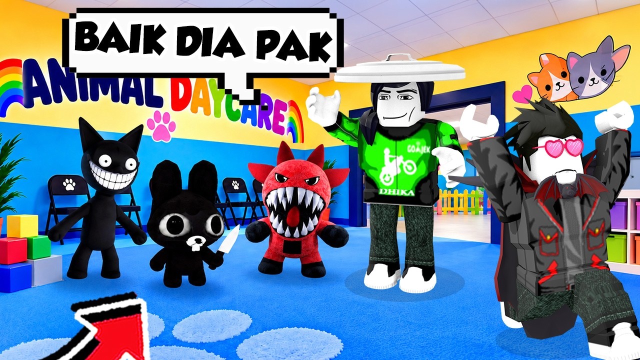 KITA JADI PENJAGA DAYCARE PENUH ANIMALY DI ROBLOX!!!!
