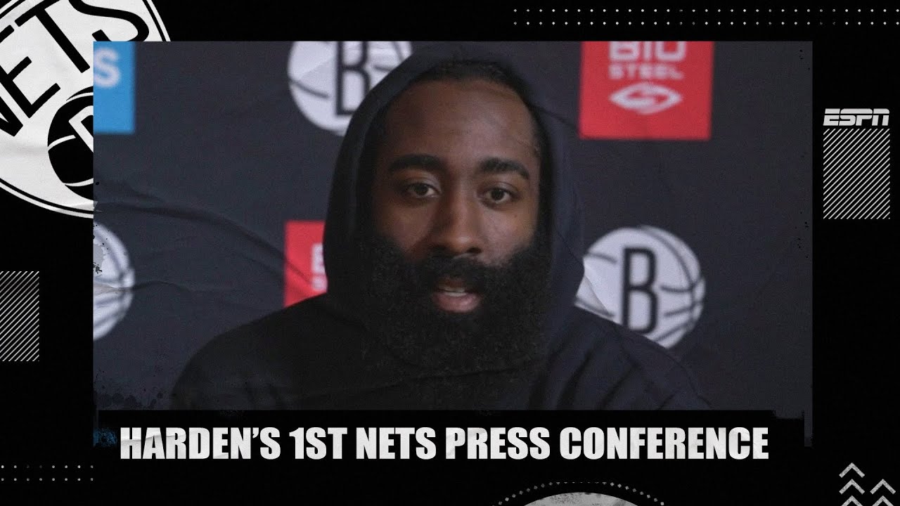 James Harden At First Nets Press Conference I Meant No Disrespect To Rockets Nba On Espn Youtube