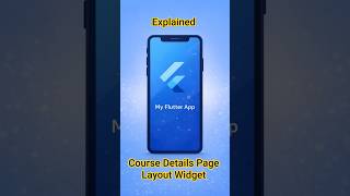 Flutter App Course Details Layout Widget Explained #flutter #ytshorts