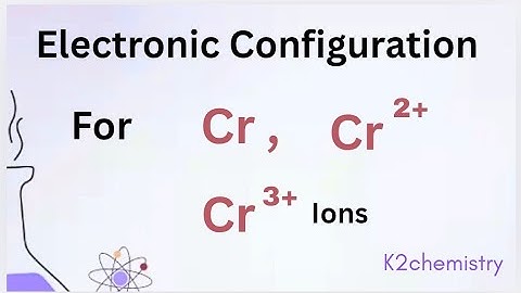 Electronic configuration for Cr, Cr2+, Cr3+ ( chromium and chromium ions configuration)