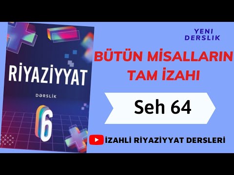 6cı sinif Riyaziyyat seh 64 Faiz (bütün misalların tam izahı)