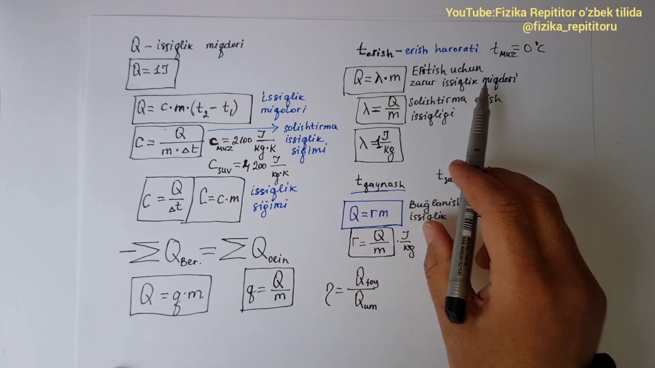 75-dars. Issiqlik miqdori.