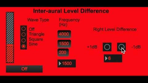 Inter-aural Level Difference Demonstration (wear headphones)
