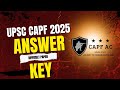 UPSC CAPF 2025 Answer Key