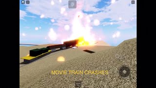 Roblox compilation of movie train crashes #roblox