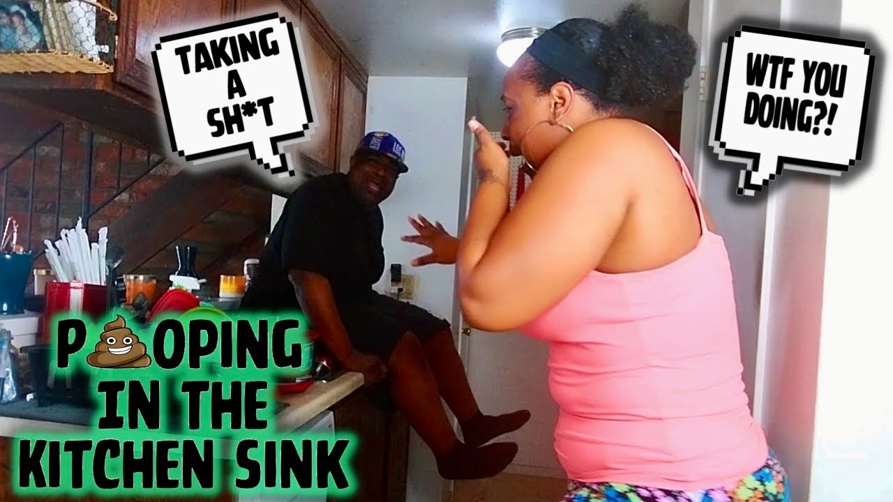 Pooping in the "KITCHEN SINK"!! - YouTube