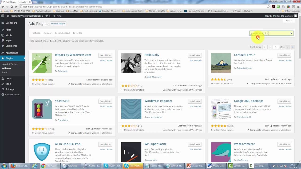 12 - Install Wordpress Plugins - YouTube
