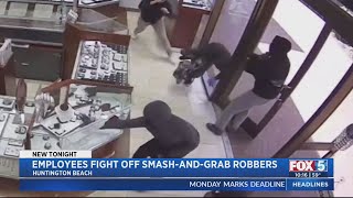 Huntington Beach Jewelry Store Workers Fight Off Smash and Grab Robbers