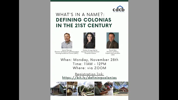 What's in a Name?: Defining Colonias in the 21st Century