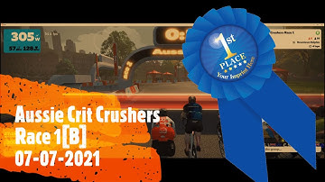 🥇1st Place in the  Aussie Crit Crushers Race 1 (B) 07-07-2021