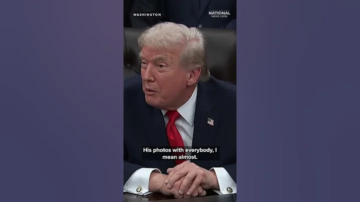 Trump says he knows 'nothing' about photos with Epstein