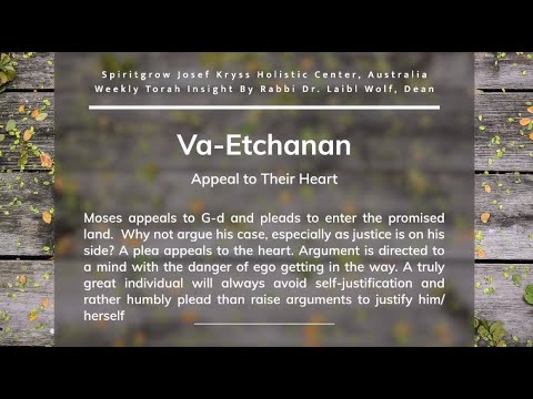 Va-Etchanan - Your Weekly Mission - By Rabbi Laibl Wolf