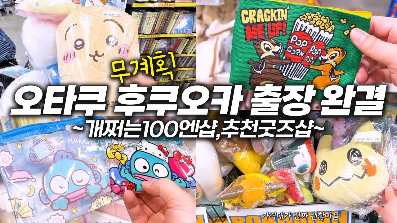 후쿠오카 브이로그 완결편✨ 100엔샵과 중고굿즈샵은 반드시 다녀오세요(오타쿠브이로그, 세리아, 북오프)