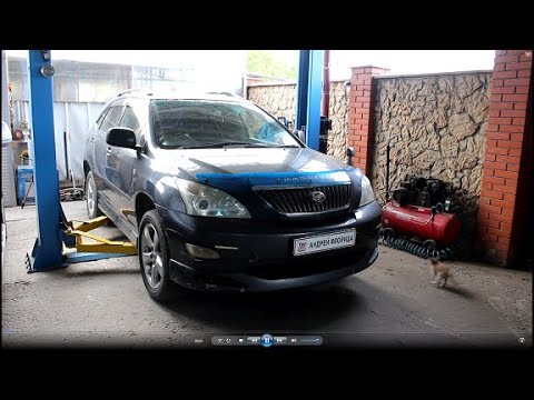 Как заменить правую рулевую тягу на Toyota Harrier Тойота Харриер 2003 года