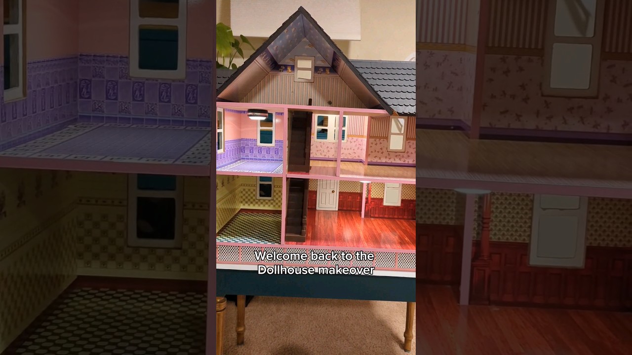 #DOLLHOUSEMAKEOVER #KitchenReveal #dollhousereno #dollhouserenovation #diy #dollhouseminiatures