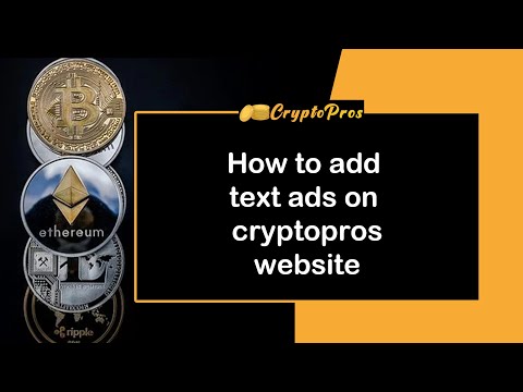 How to add text ads on cryptopros