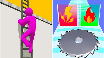 Grinder Run 🆚 Ladder Master Runner All levels speedrun gameplay walkthrough Android ios video 🎮🎯🆚