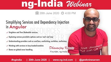 ng-India Webinar | Simplifyying Services and Dependency Injection in Angular