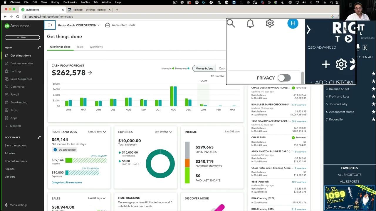 RightTool Rightsided Navigation Bar in QuickBooks Online YouTube