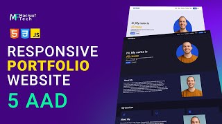 Responsive Portfolio Website | Html css & javascript | 5aad 2025