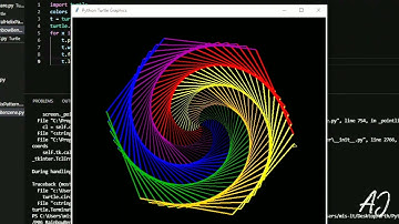 Rainbow Benzene Using Python Turtle Programming Output