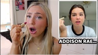 I TRIED FOLLOWING ADDISON RAE'S MAKEUP TUTORIAL