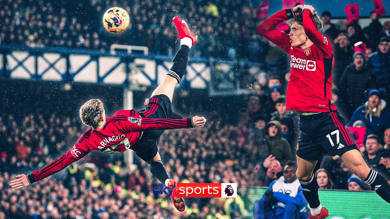 Every angle of Garnacho’s INCREDIBLE bicycle kick! 🔥 - YouTube