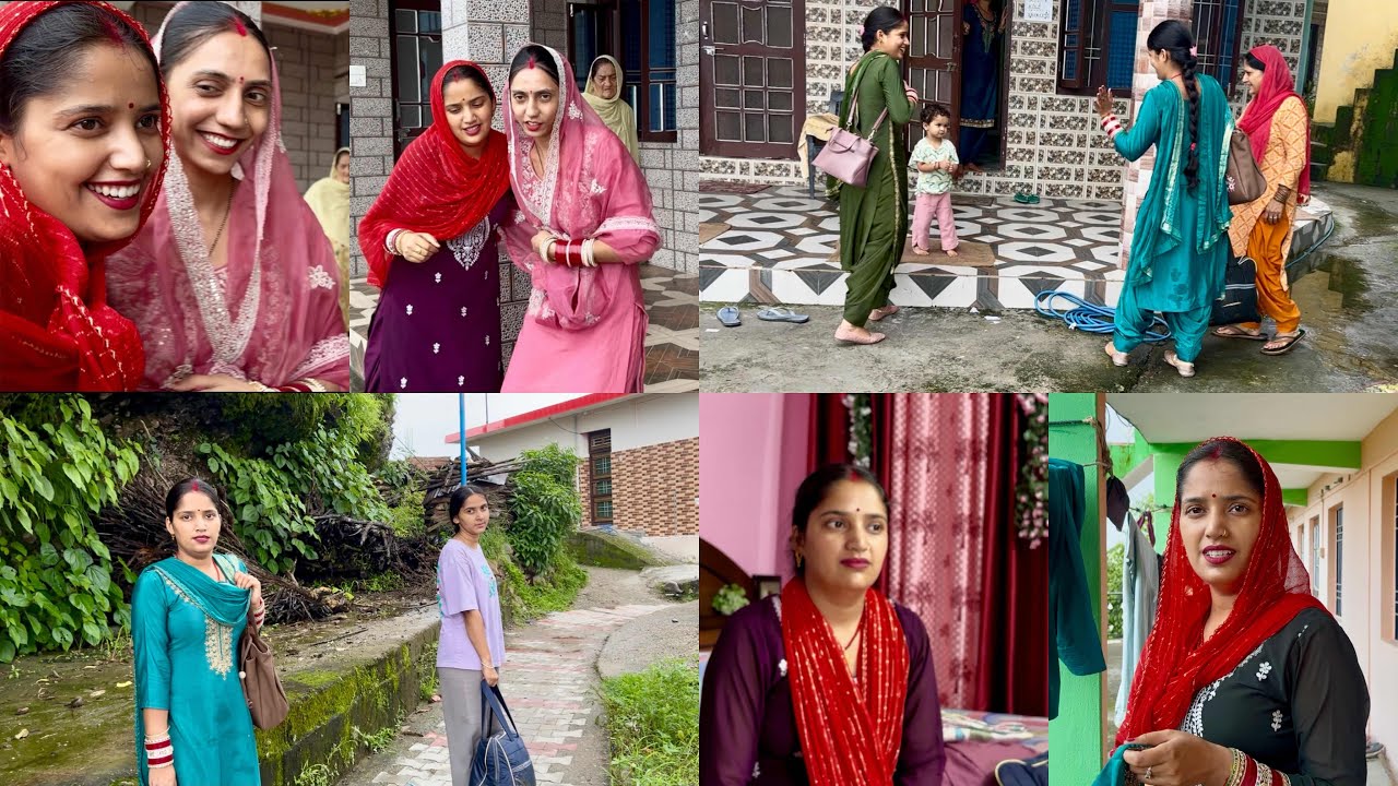 इतनी सुबह सुबह अचानक हमें ससुराल क्यूँ आना पड़ा 🤫#twins #himachal #village 